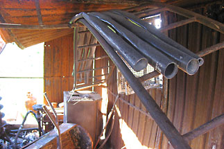 Verbrannte Garage